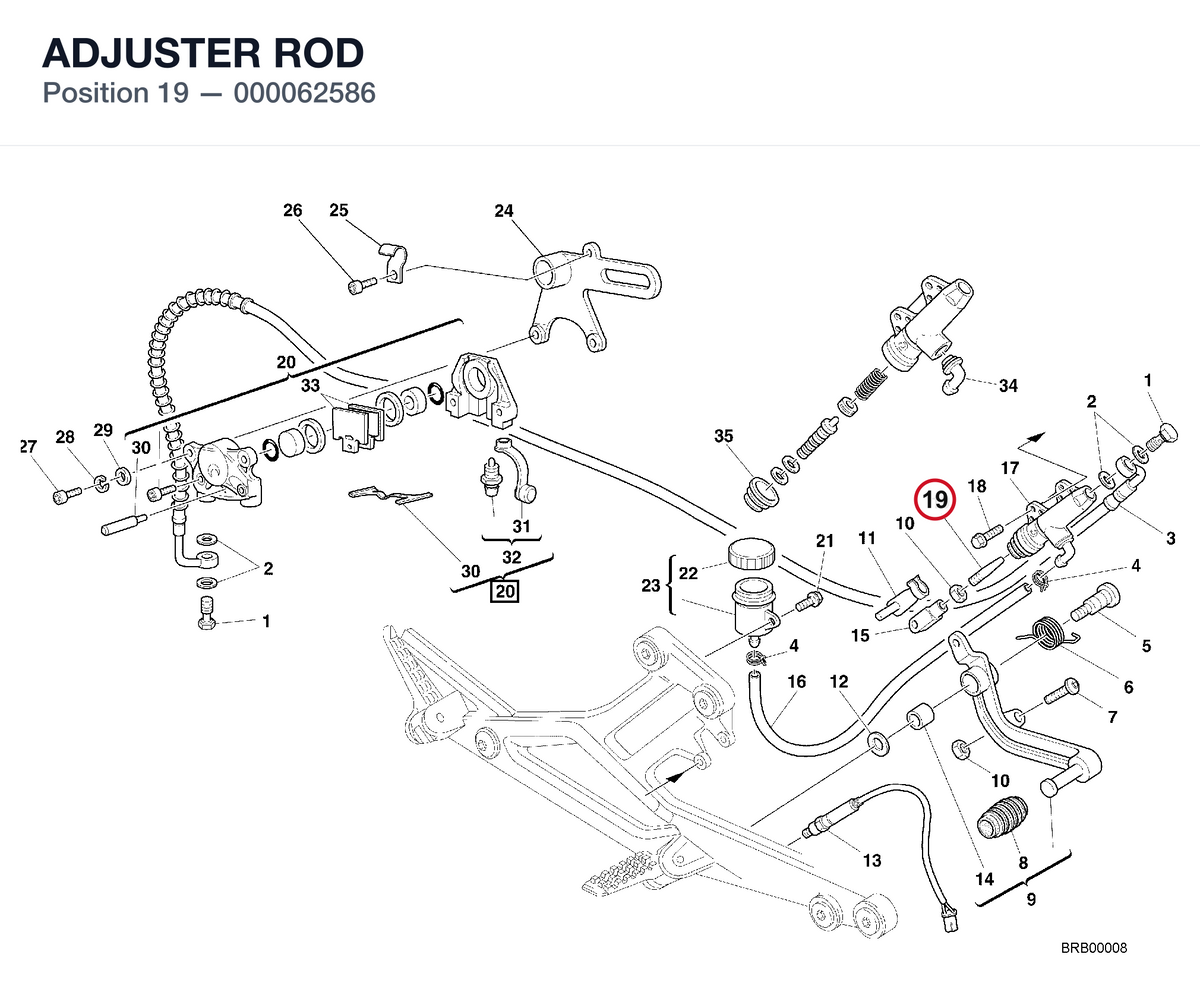 ADJUSTER ROD 000062586 diagram position