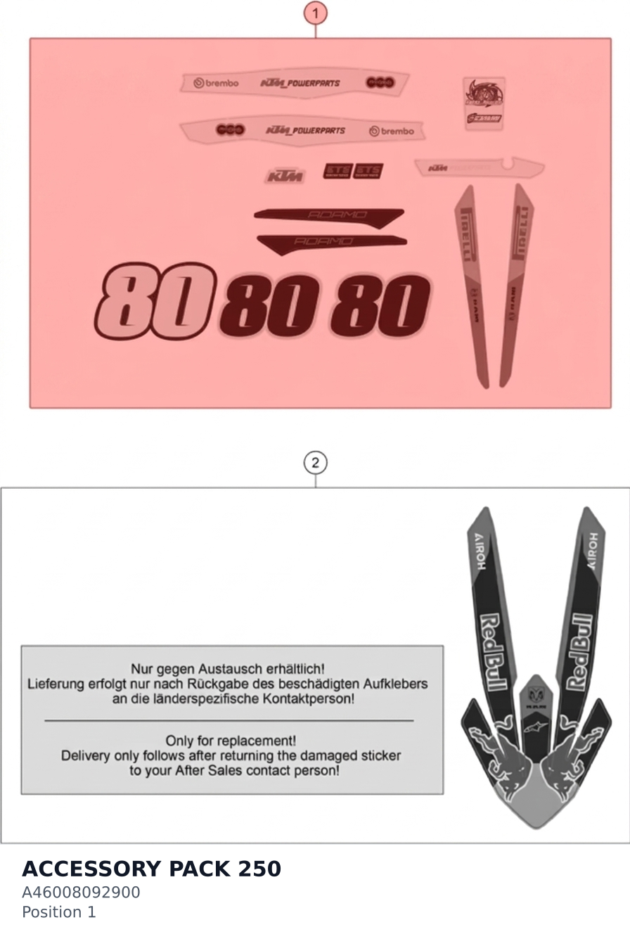 Diagram preview: ACCESSORY PACK 250 (A46008092900)