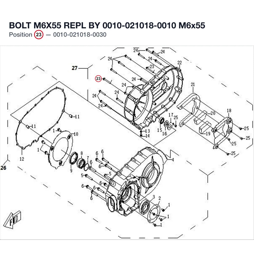 BOLT M6X55 REPL BY 0010-021018-0010 product image