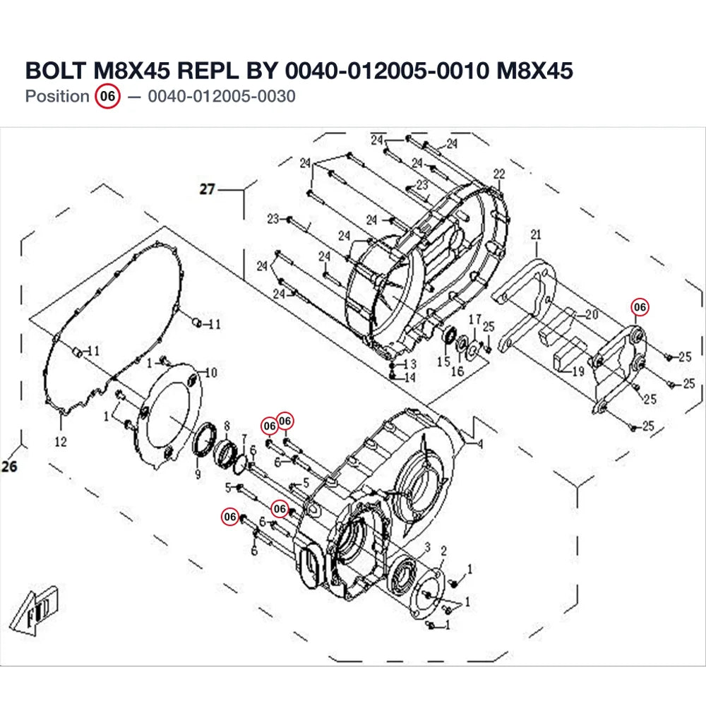 BOLT M8X45 REPL BY 0040-012005-0010 product image