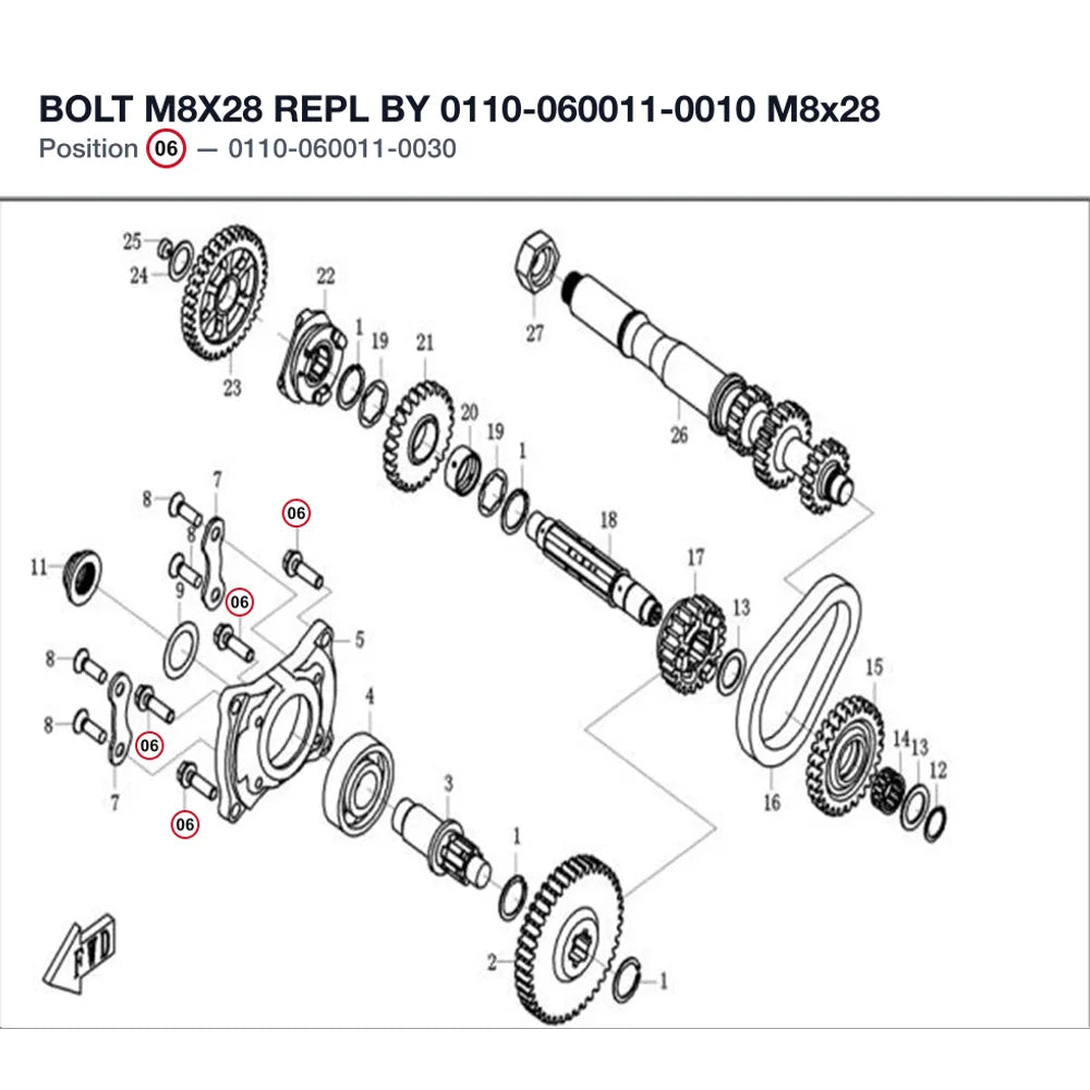 BOLT M8X28 REPL BY 0110-060011-0010 product image