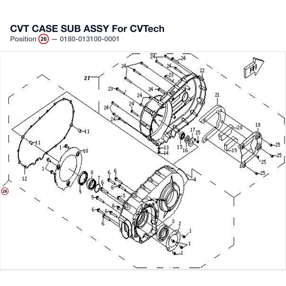 CVT CASE SUB ASSY product image