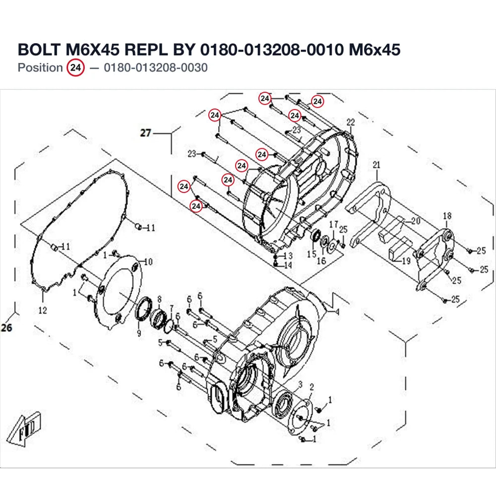 BOLT M6X45 REPL BY 0180-013208-0010 product image