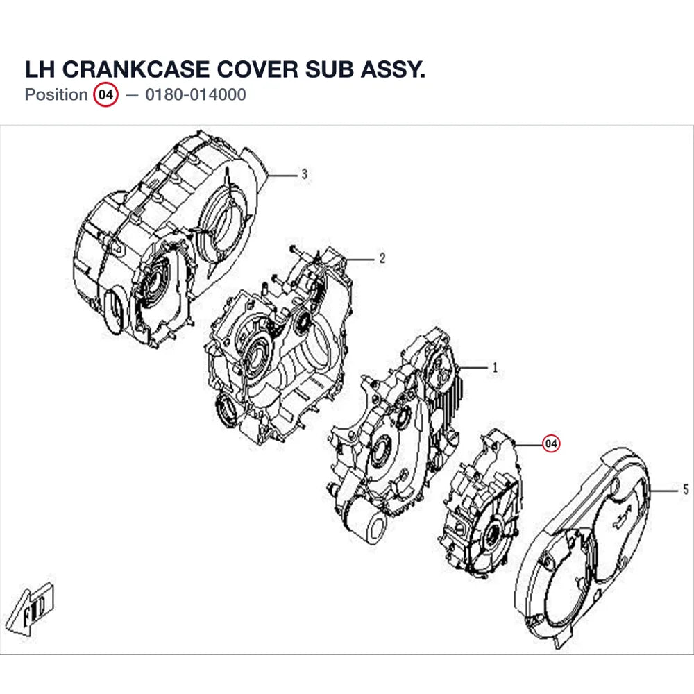LH CRANKCASE COVER SUB ASSY. product image