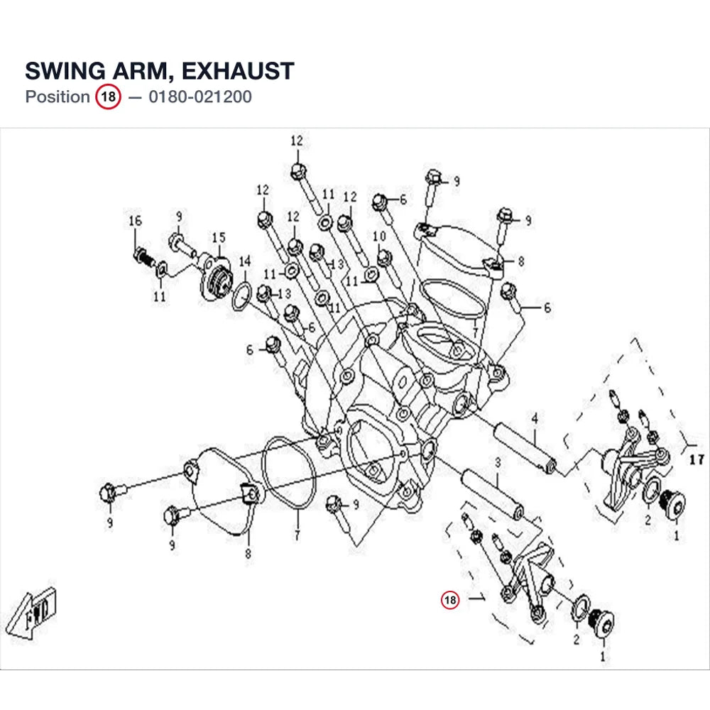 SWING ARM, EXHAUST product image