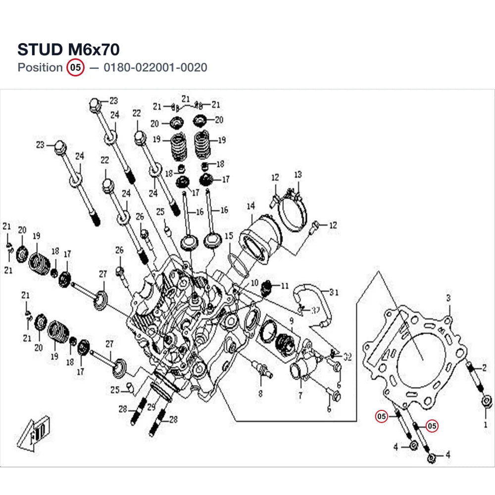 STUD M6x70 product image