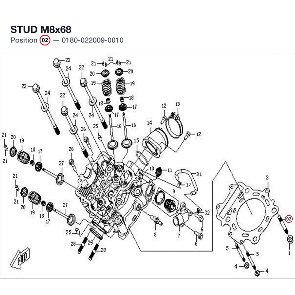 STUD M8x68 product image