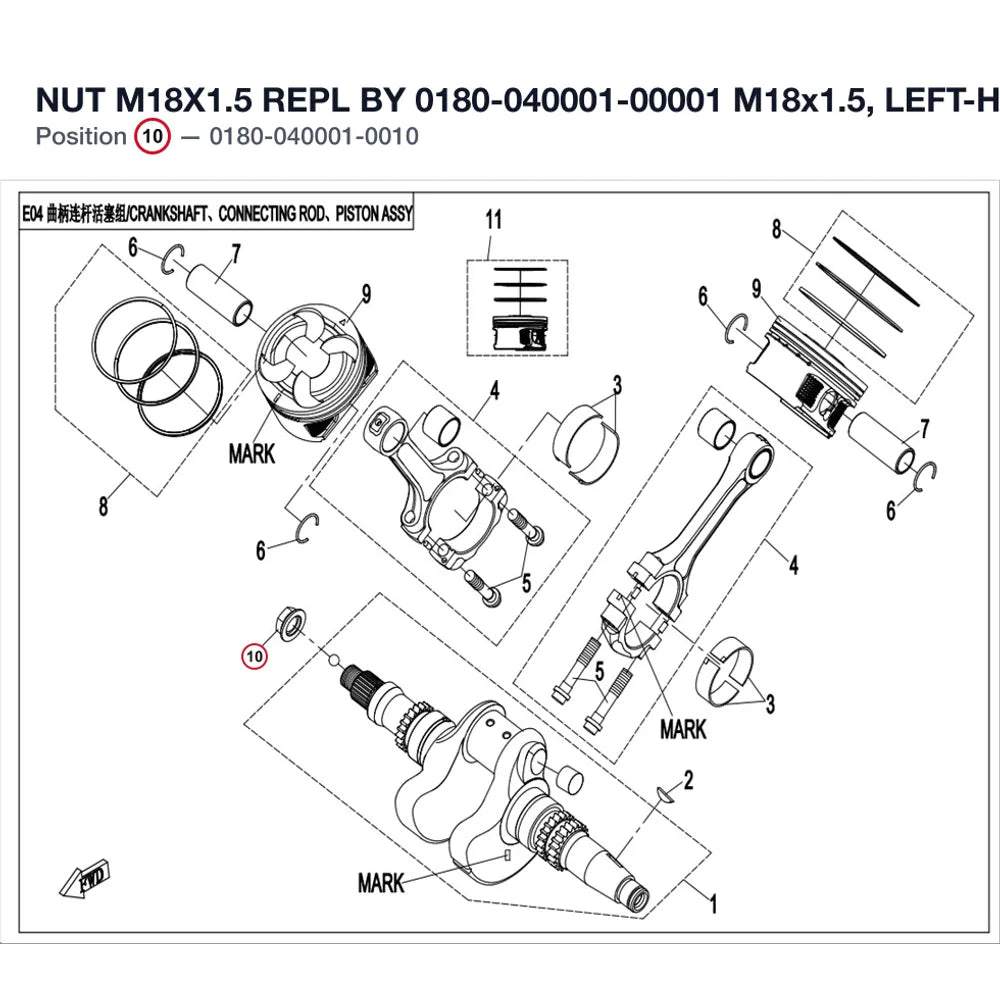 NUT M18X1.5 REPL BY 0180-040001-00001 product image