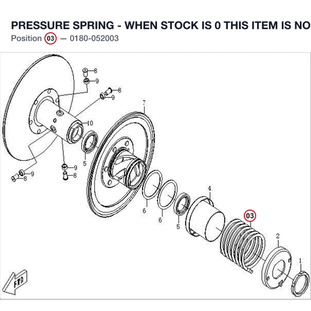 PRESSURE SPRING - WHEN STOCK IS 0 THIS ITEM IS NO LONGER AVAILABLE product image