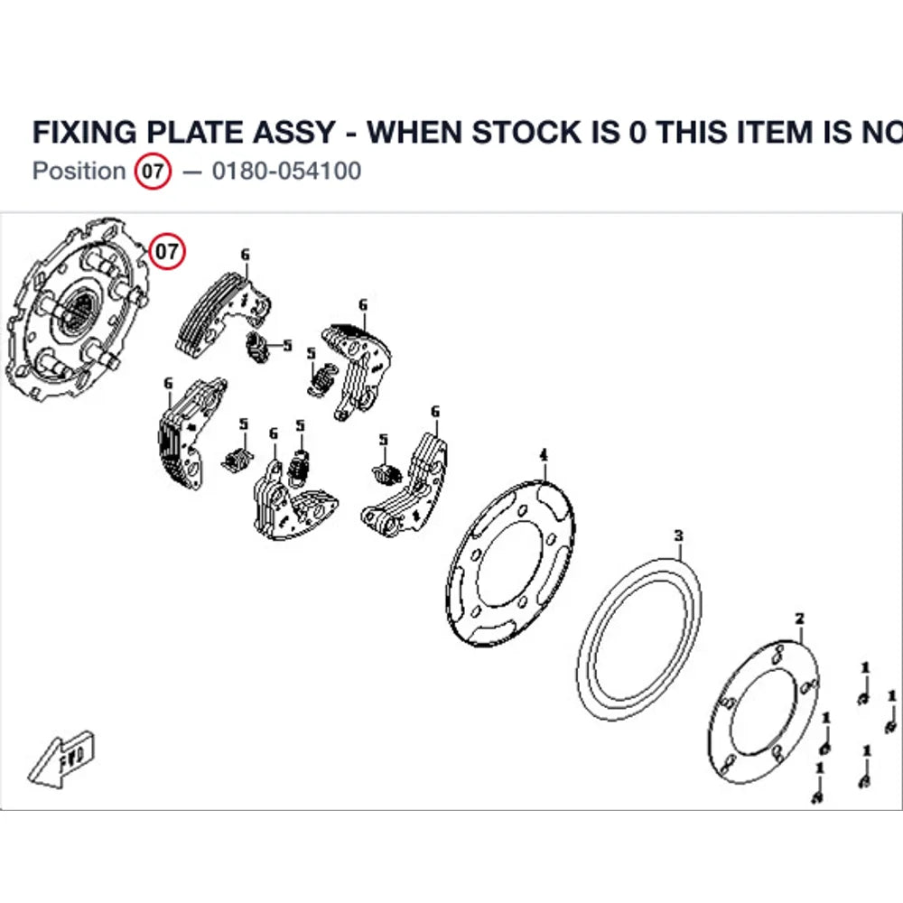 FIXING PLATE ASSY - WHEN STOCK IS 0 THIS ITEM IS NO LONGER AVAILABLE product image