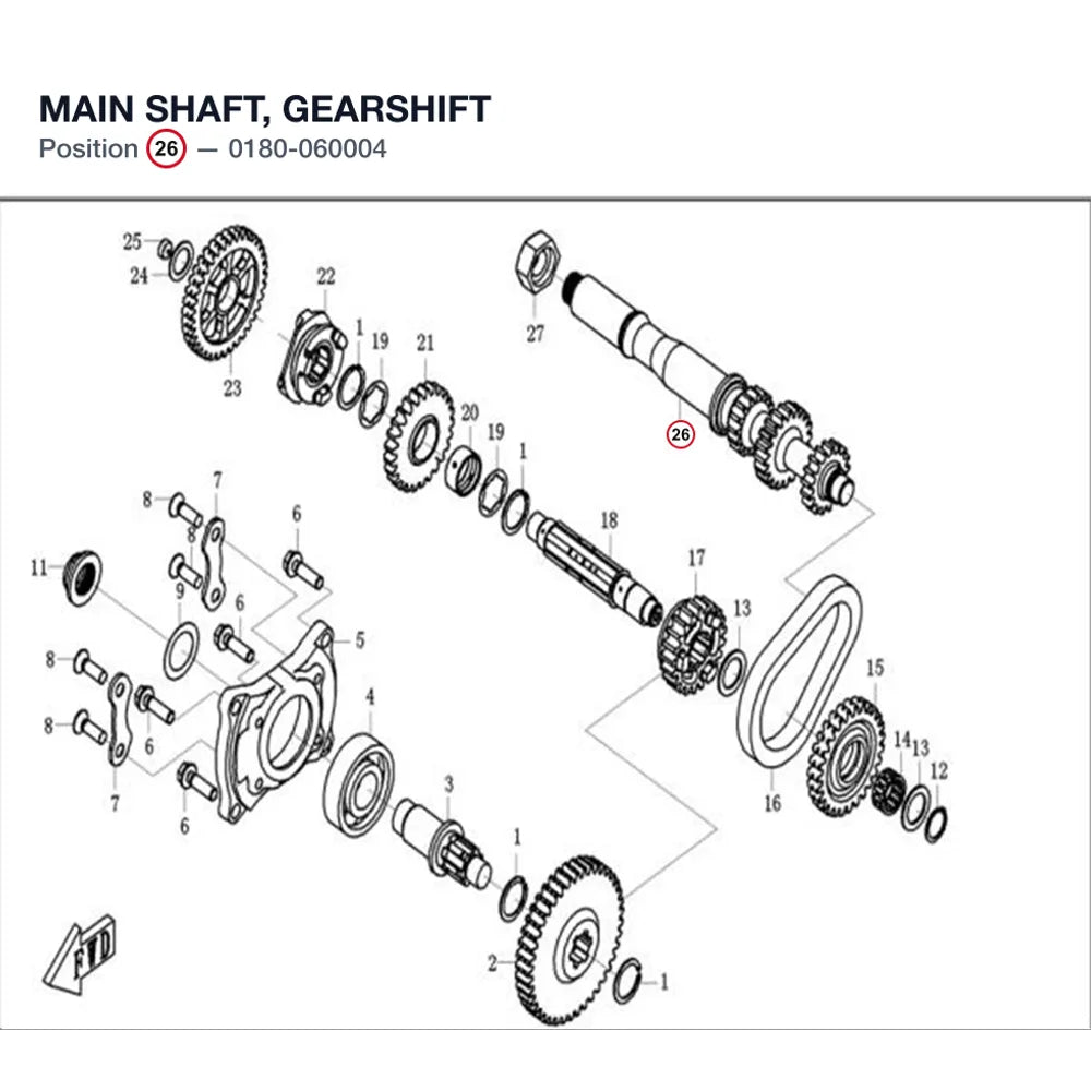 MAIN SHAFT, GEARSHIFT product image