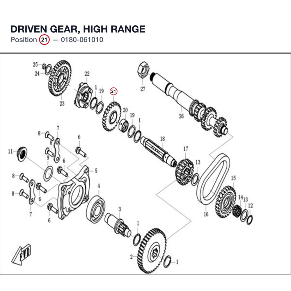 DRIVEN GEAR, HIGH RANGE product image