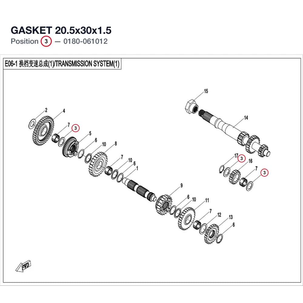 GASKET 20.5x30x1.5 product image