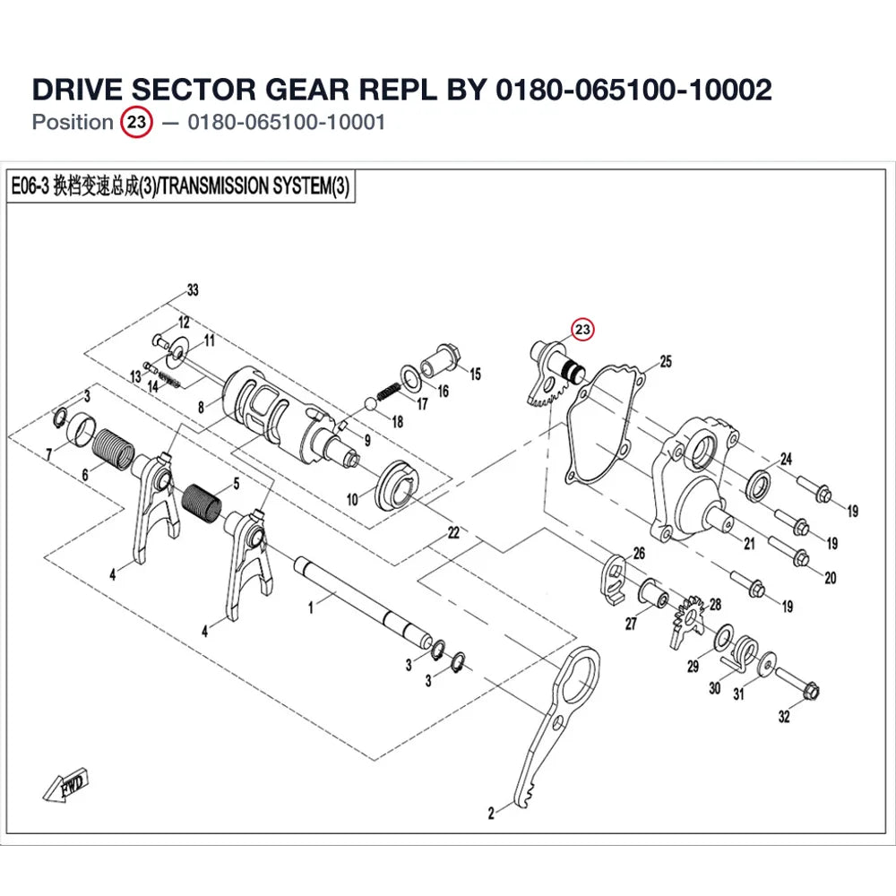 DRIVE SECTOR GEAR REPL BY 0180-065100-10002 product image