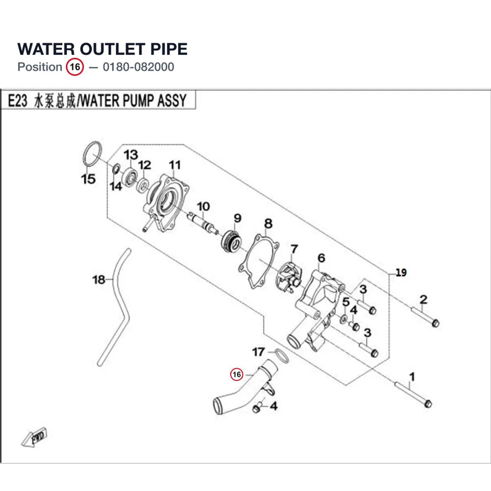 WATER OUTLET PIPE product image