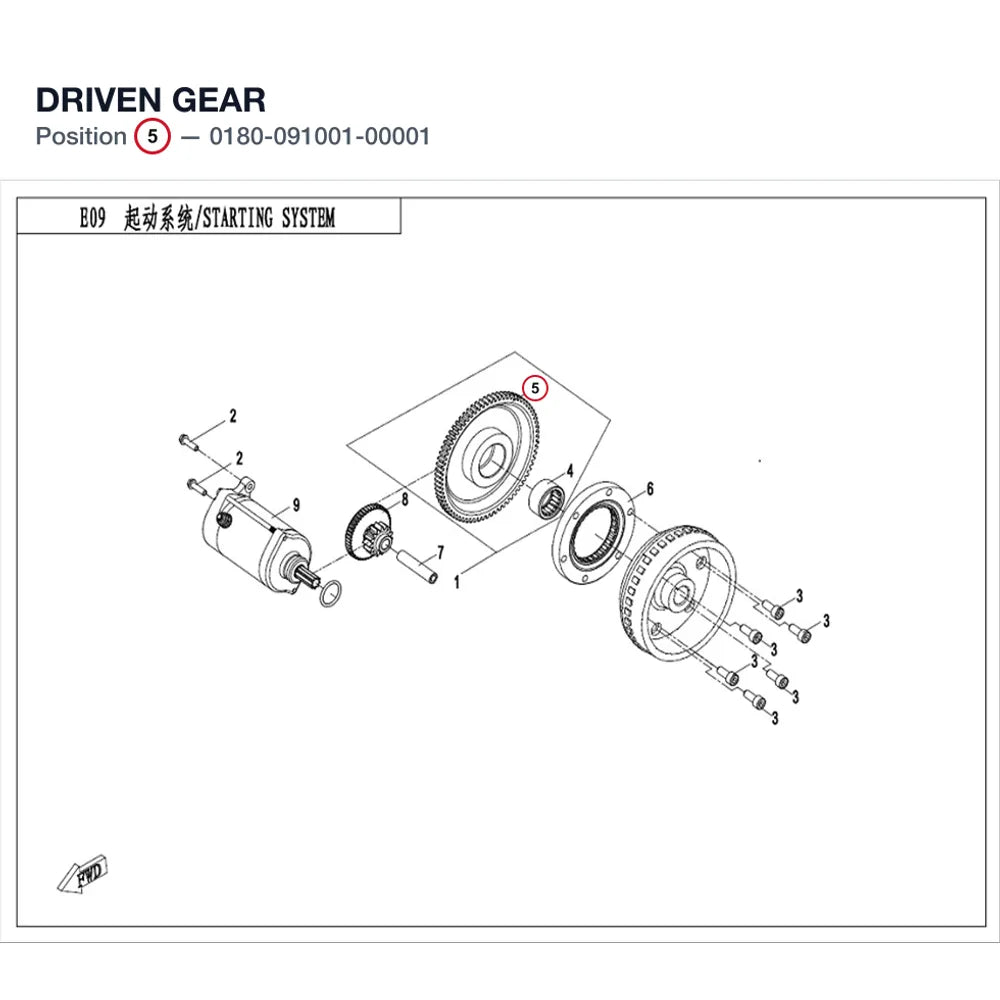 DRIVEN GEAR product image
