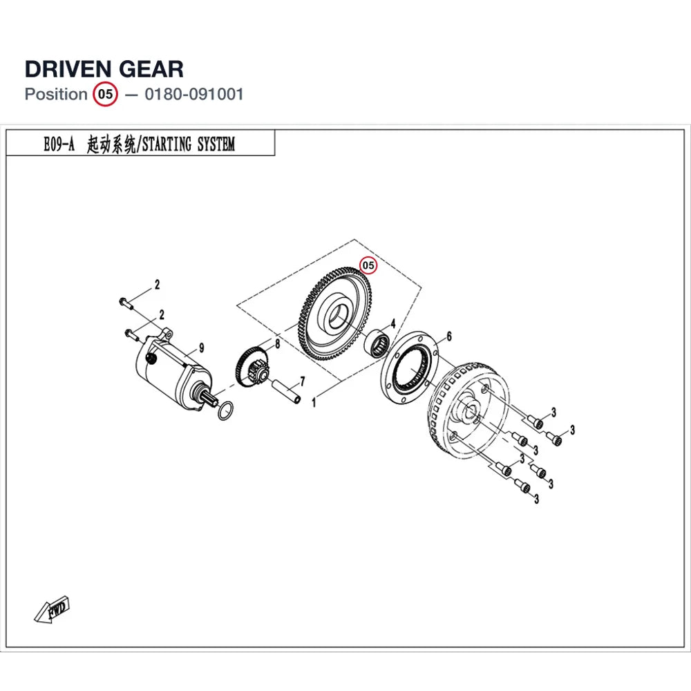 DRIVEN GEAR product image