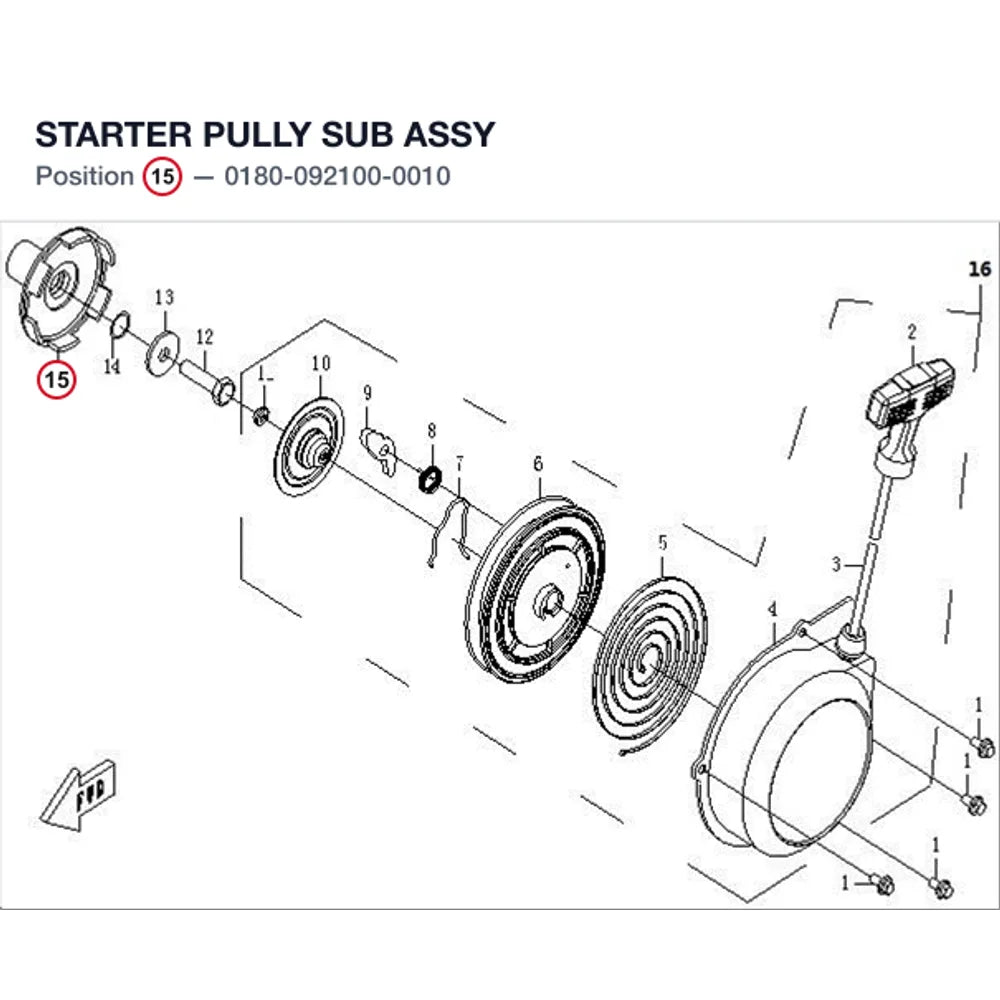 STARTER PULLY SUB ASSY product image