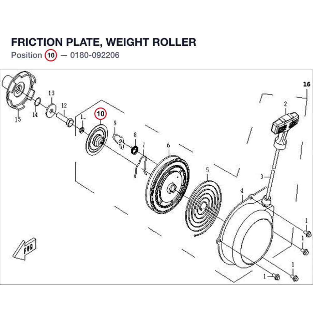 FRICTION PLATE, WEIGHT ROLLER product image