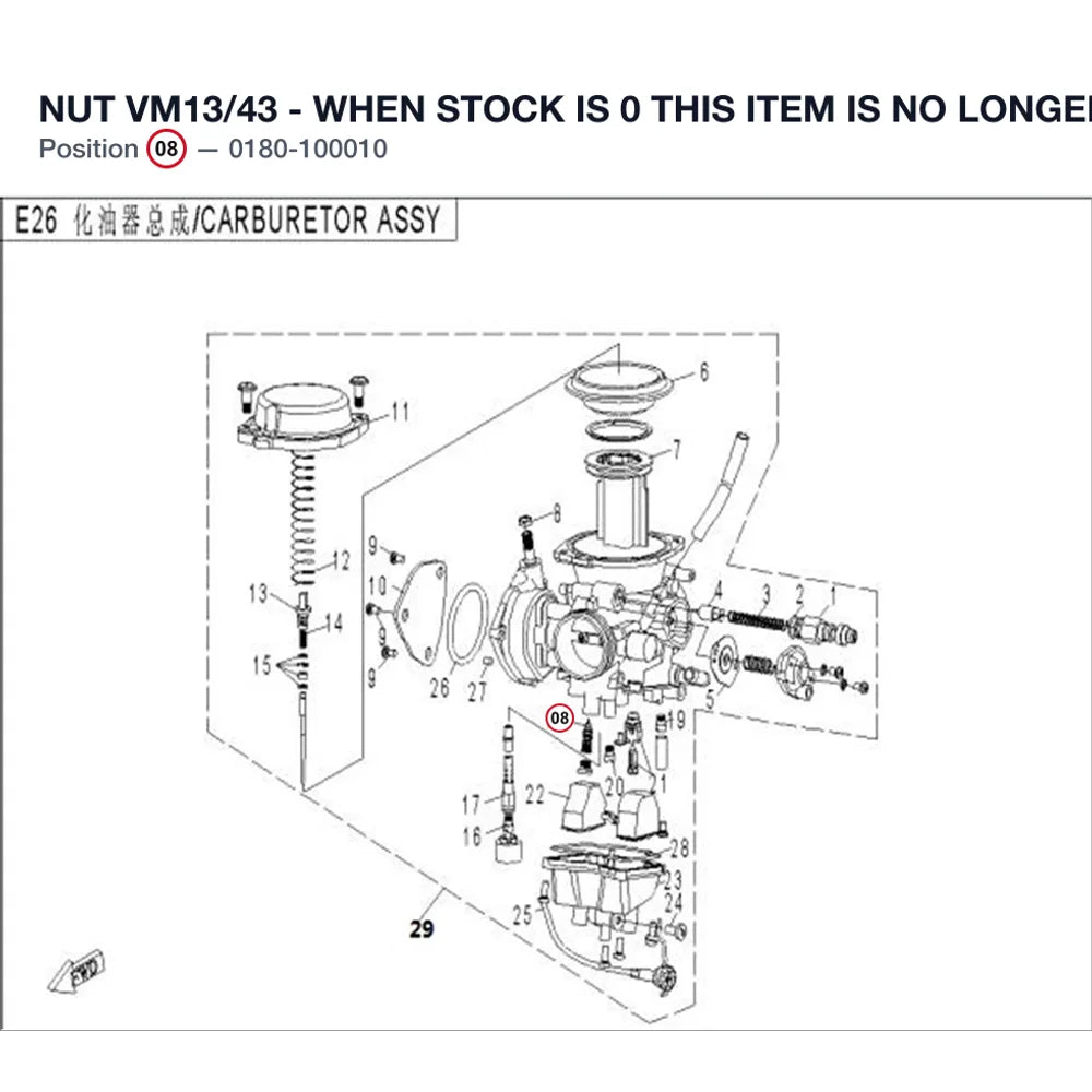 NUT VM13/43 - WHEN STOCK IS 0 THIS ITEM IS NO LONGER AVAILABLE product image