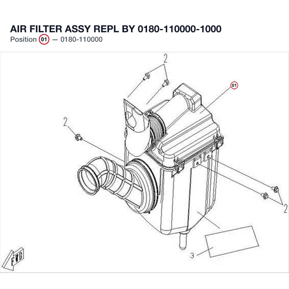AIR FILTER ASSY REPL BY 0180-110000-1000 product image