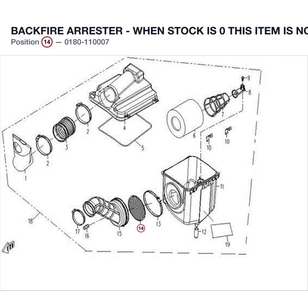 BACKFIRE ARRESTER - WHEN STOCK IS 0 THIS ITEM IS NO LONGER AVAILABLE product image