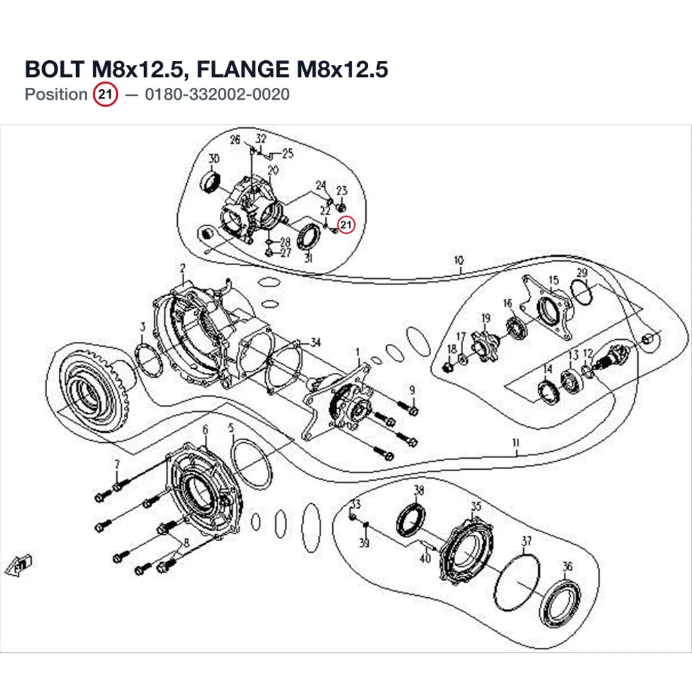 BOLT M8x12.5, FLANGE product image