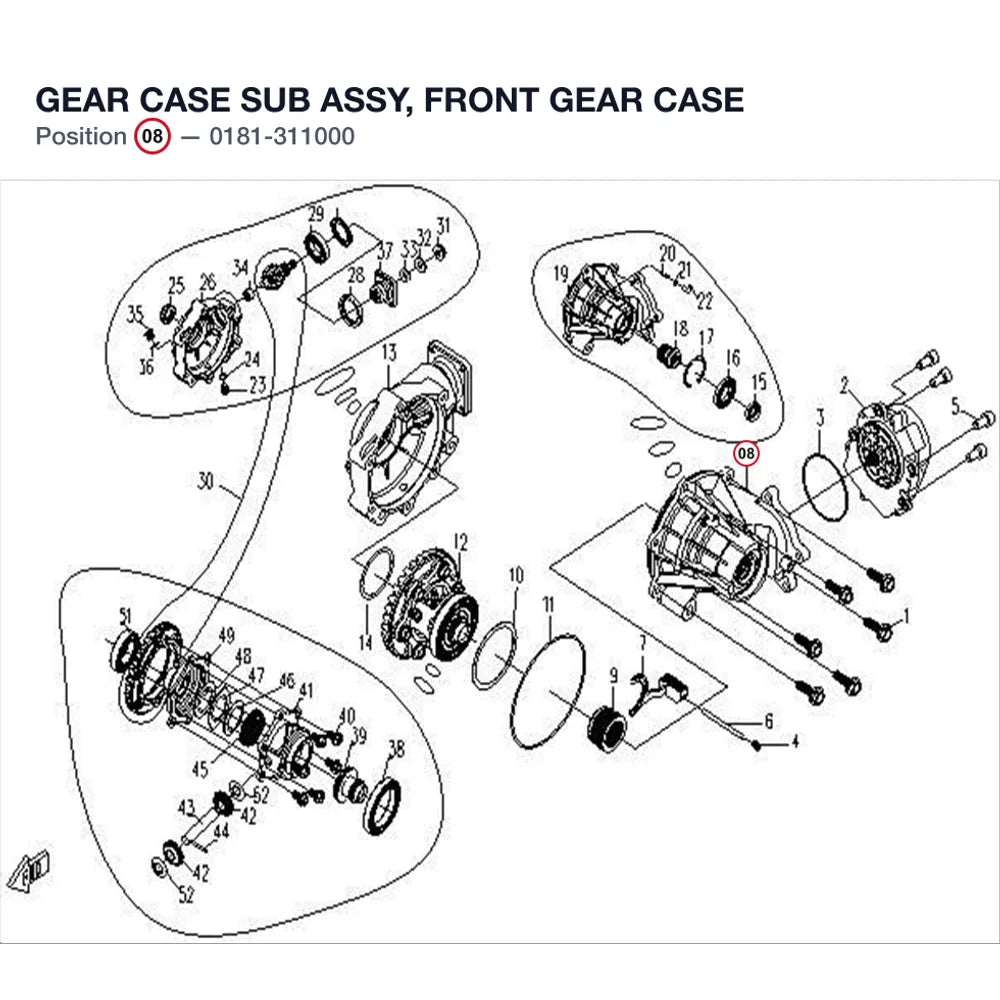 GEAR CASE SUB ASSY, FRONT GEAR CASE product image