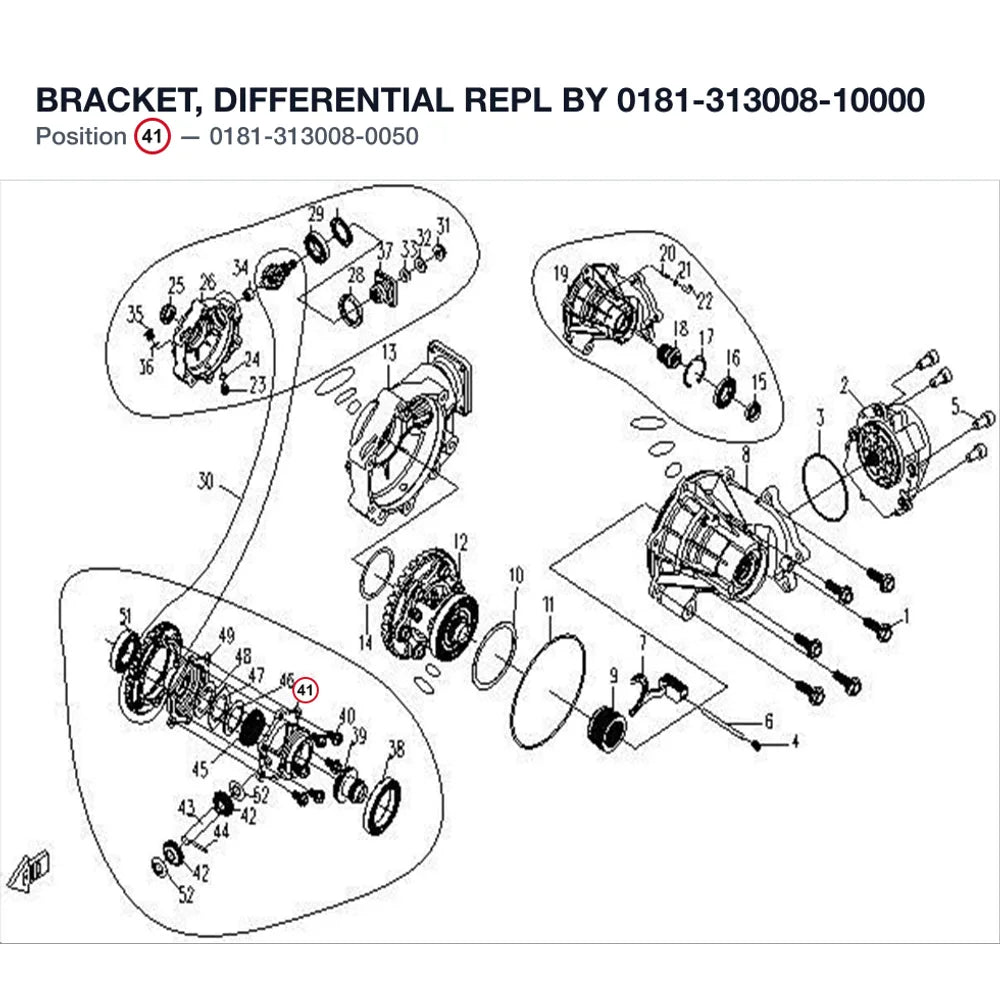 BRACKET, DIFFERENTIAL REPL BY 0181-313008-10000 product image