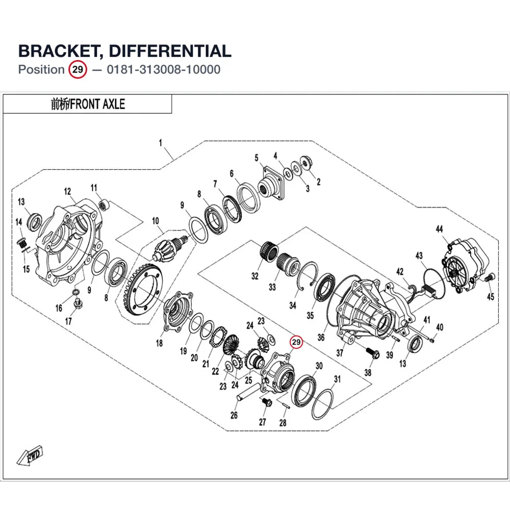 BRACKET, DIFFERENTIAL product image