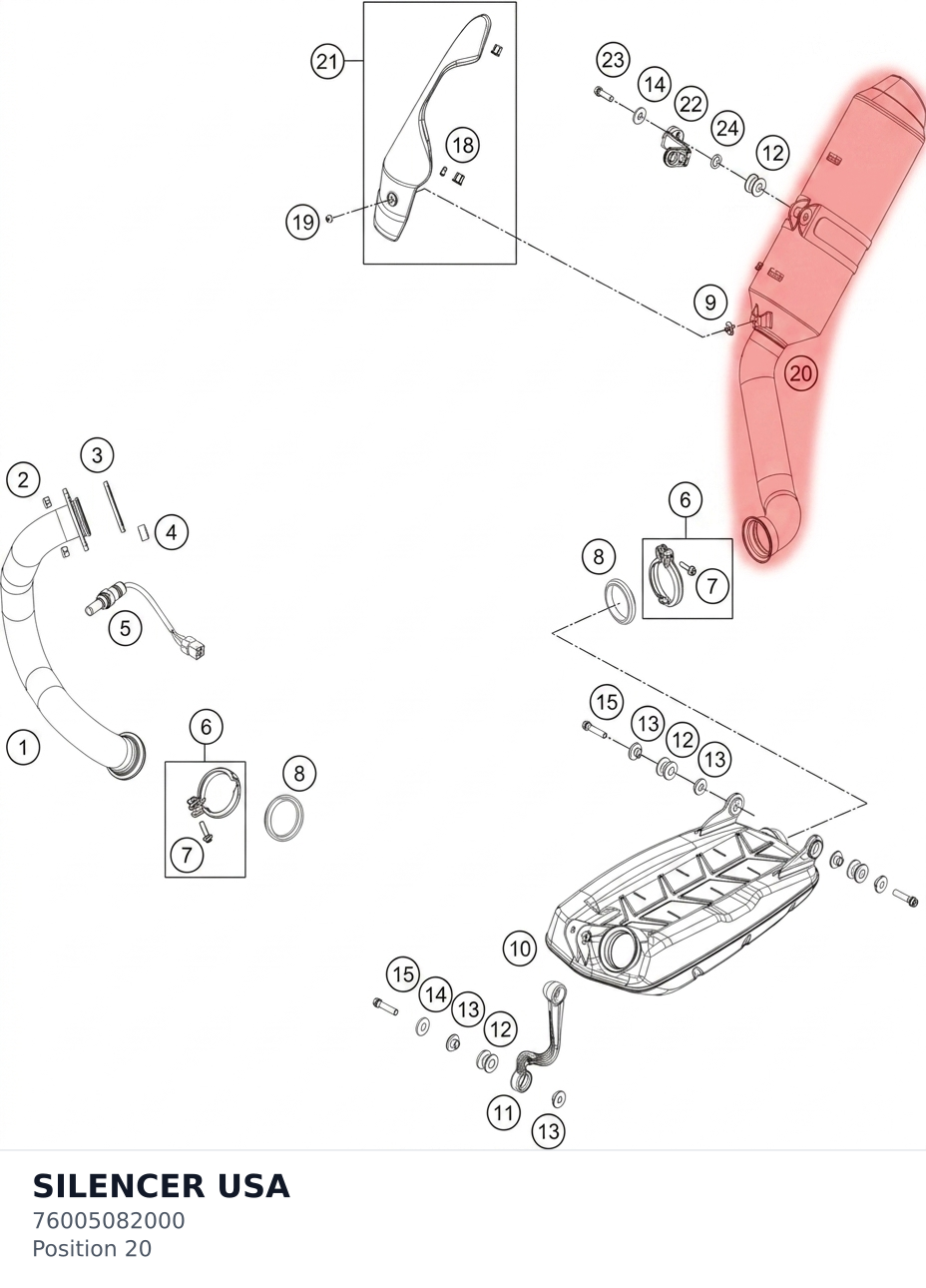 Diagram preview: SILENCER USA (76005082000)
