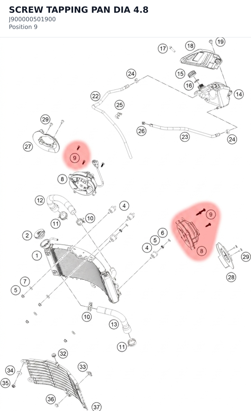 Diagram preview: SCREW TAPPING PAN DIA 4.8 (J900000501900)