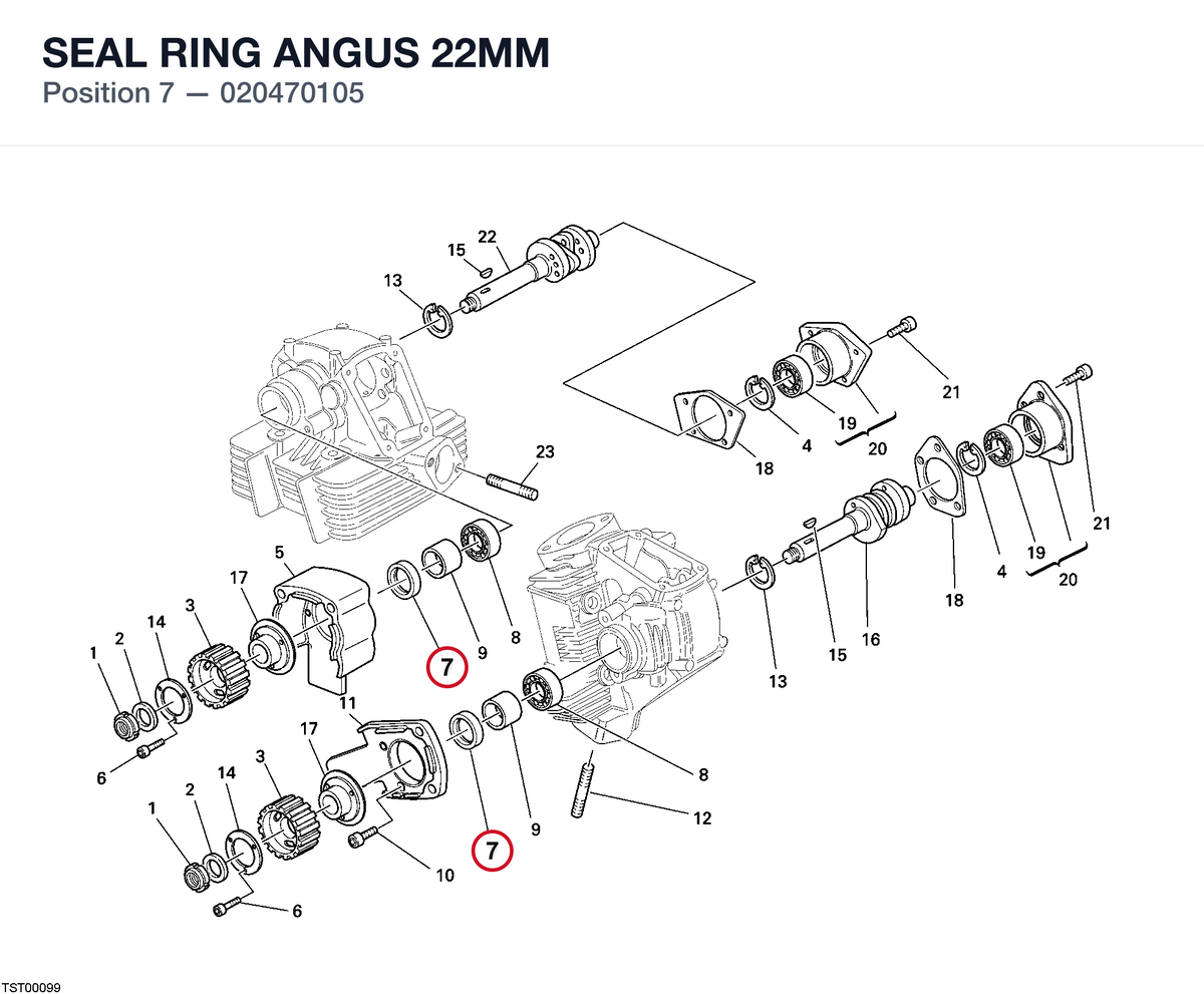 SEAL RING ANGUS 22MM 020470105 diagram position