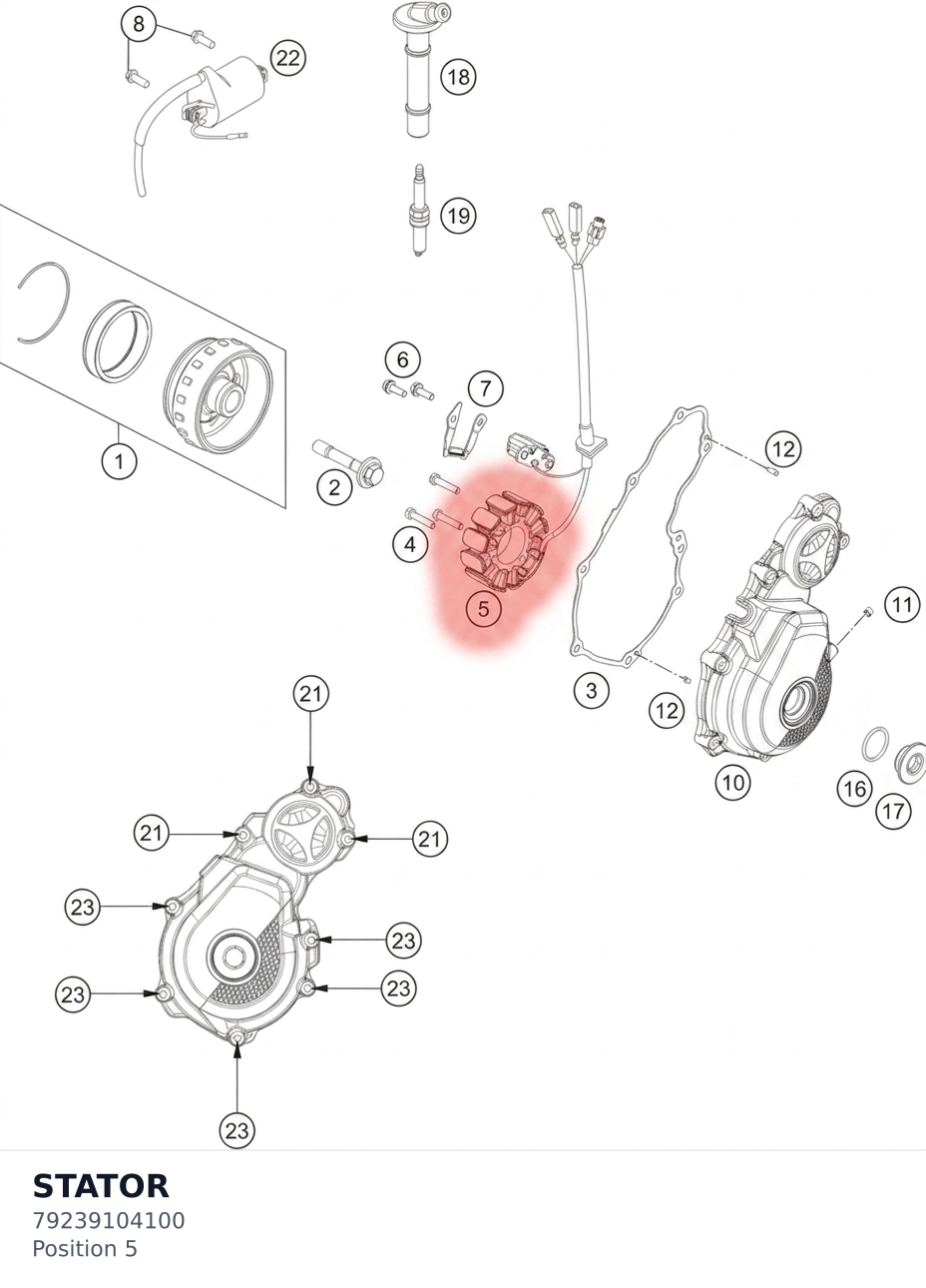 Diagram preview: STATOR (79239104100)