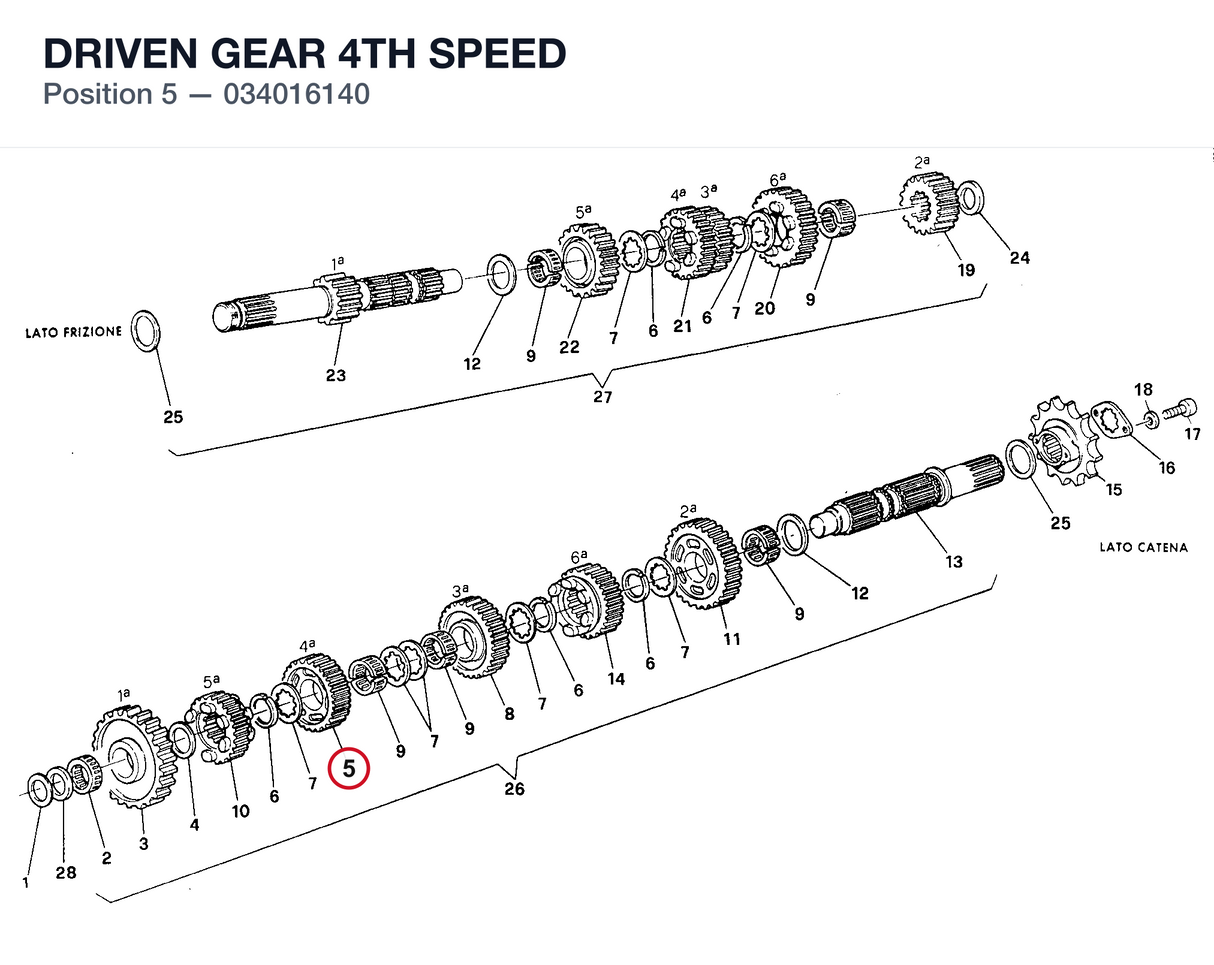 DRIVEN GEAR 4TH SPEED
