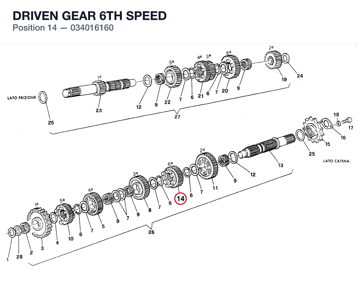 DRIVEN GEAR 6TH SPEED