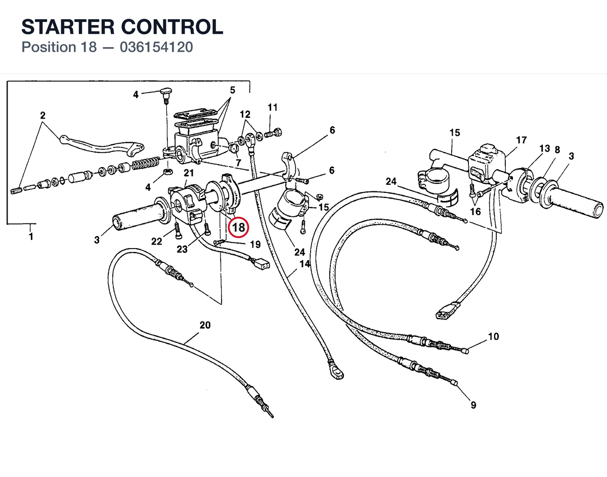 STARTER CONTROL 036154120 diagram position