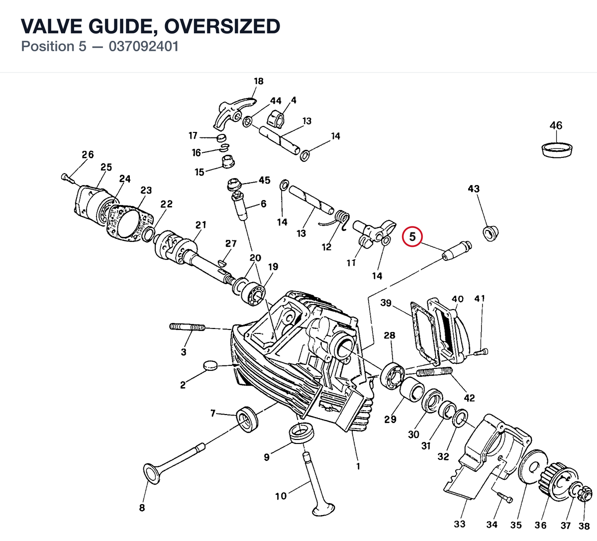VALVE GUIDE, OVERSIZED