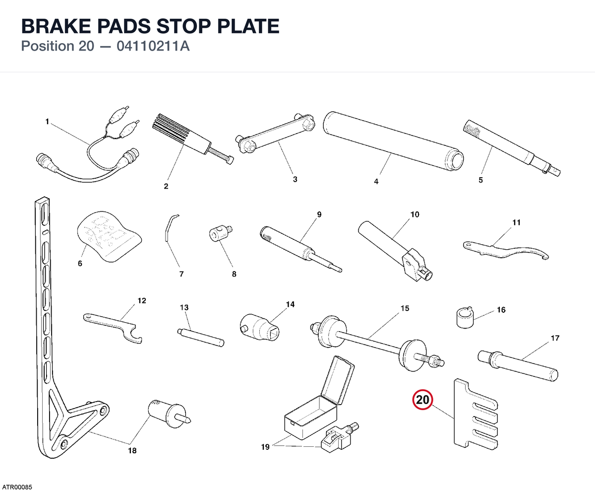 BRAKE PADS STOP PLATE