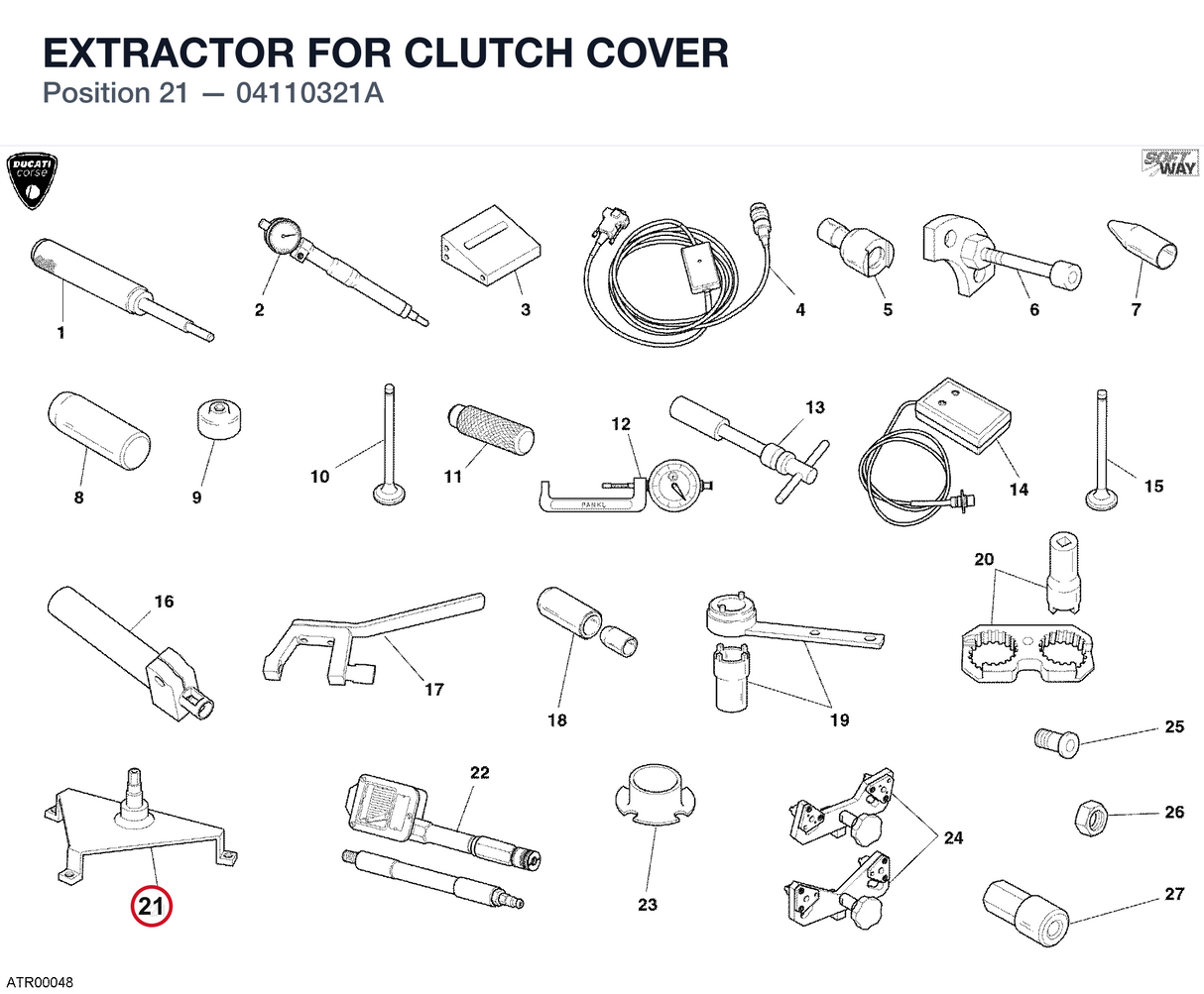 EXTRACTOR FOR CLUTCH COVER
