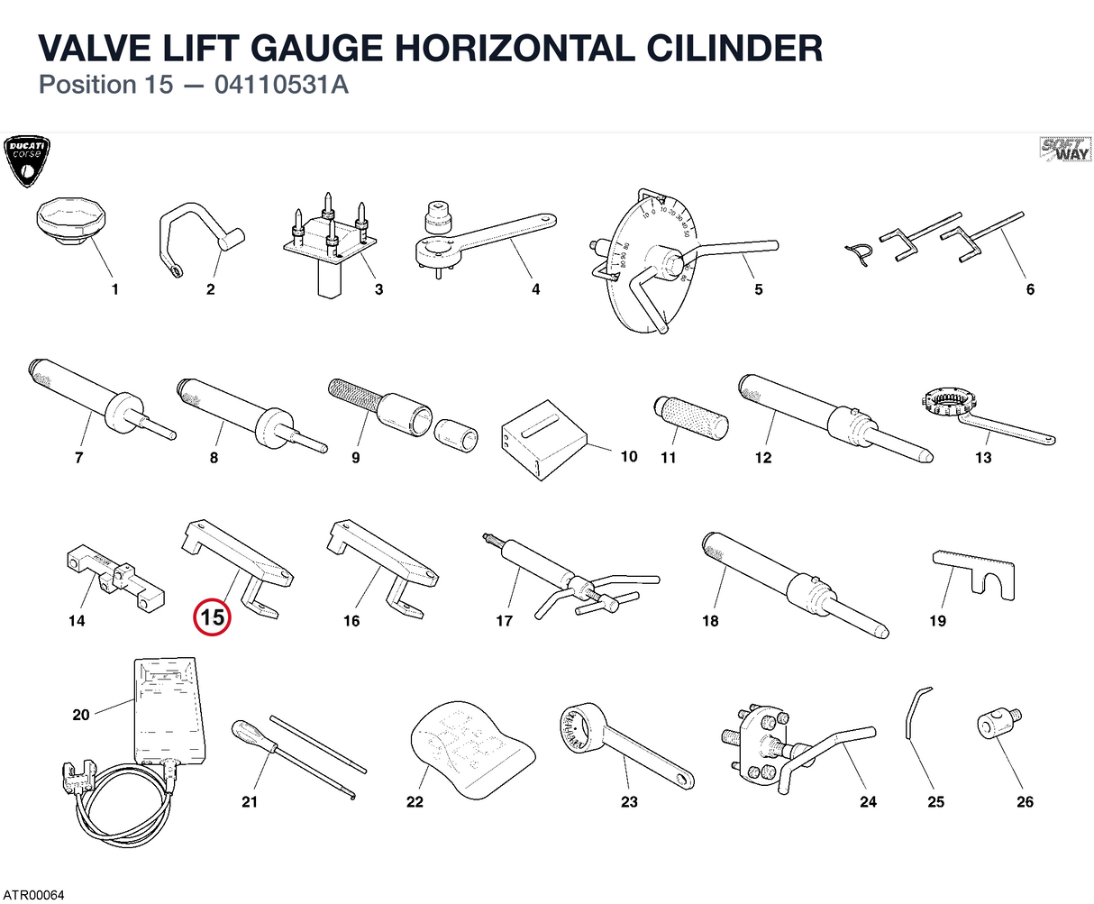 VALVE LIFT GAUGE HORIZONTAL CILINDER