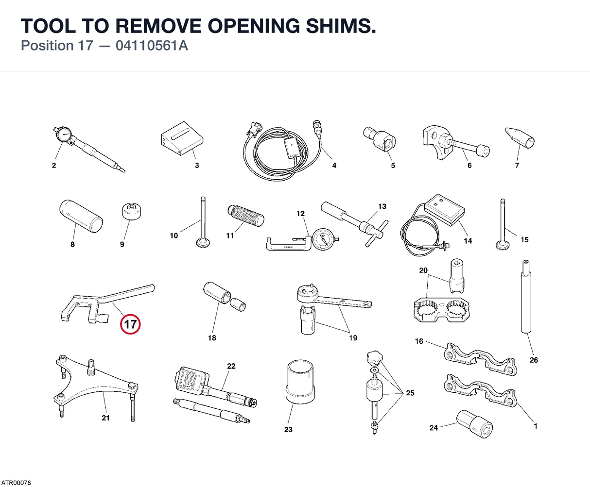 TOOL TO REMOVE OPENING SHIMS.