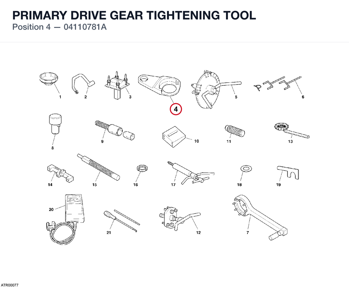 PRIMARY DRIVE GEAR TIGHTENING TOOL