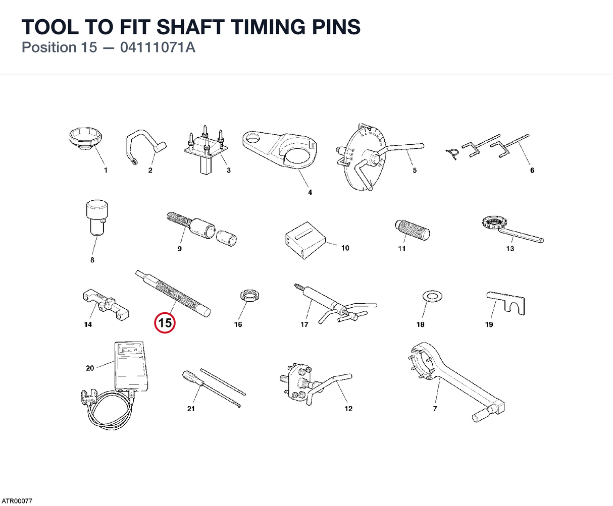 TOOL TO FIT SHAFT TIMING PINS