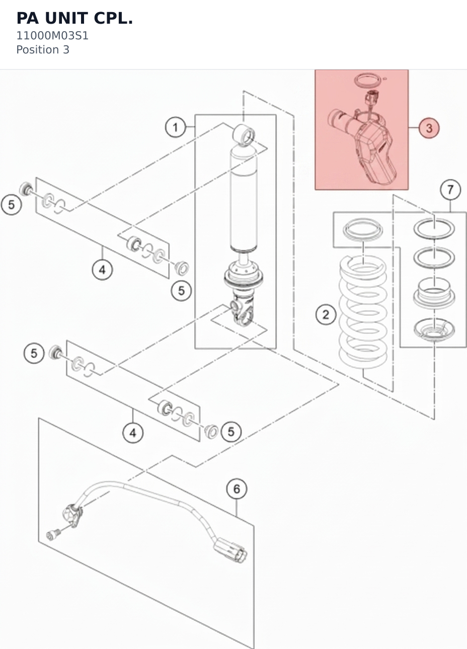 Diagram preview: PA UNIT CPL. (11000M03S1)