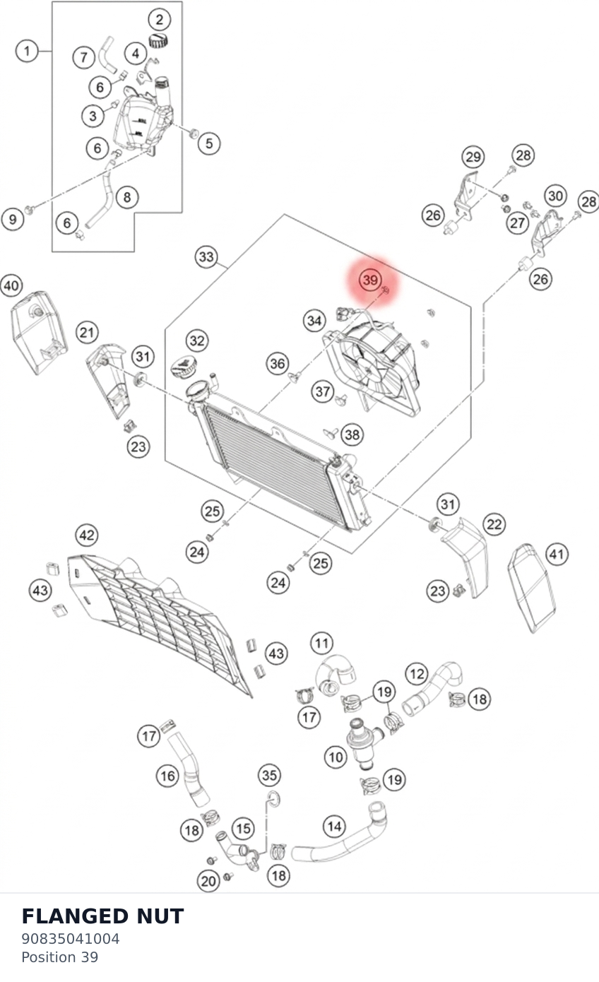 Diagram preview: FLANGED NUT (90835041004)