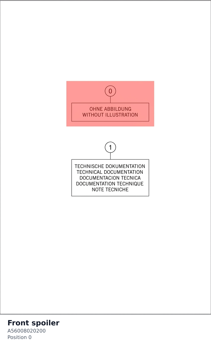 Diagram preview: Front spoiler (A56008020200)
