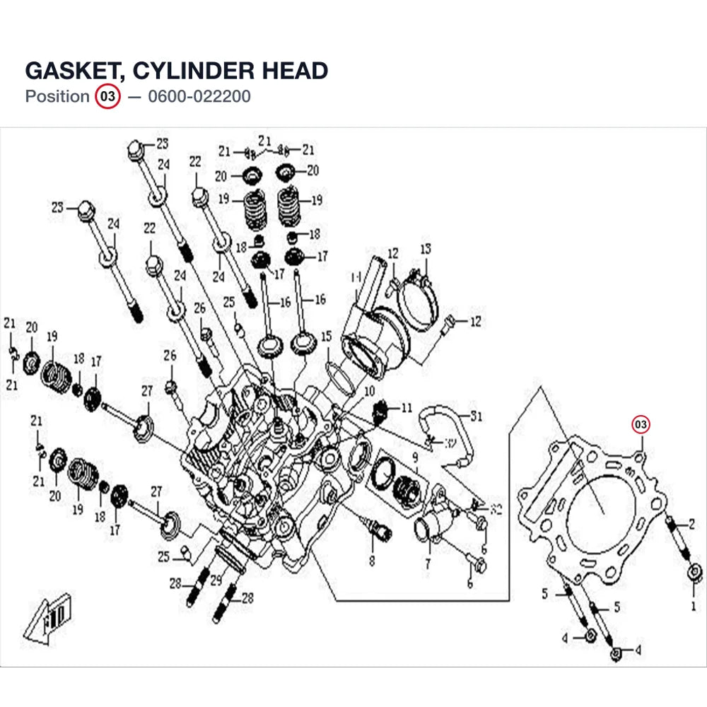 GASKET, CYLINDER HEAD product image