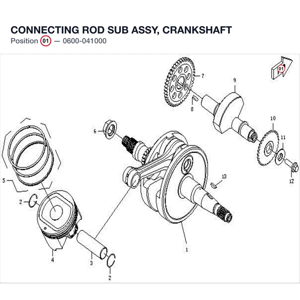 CONNECTING ROD SUB ASSY, CRANKSHAFT product image