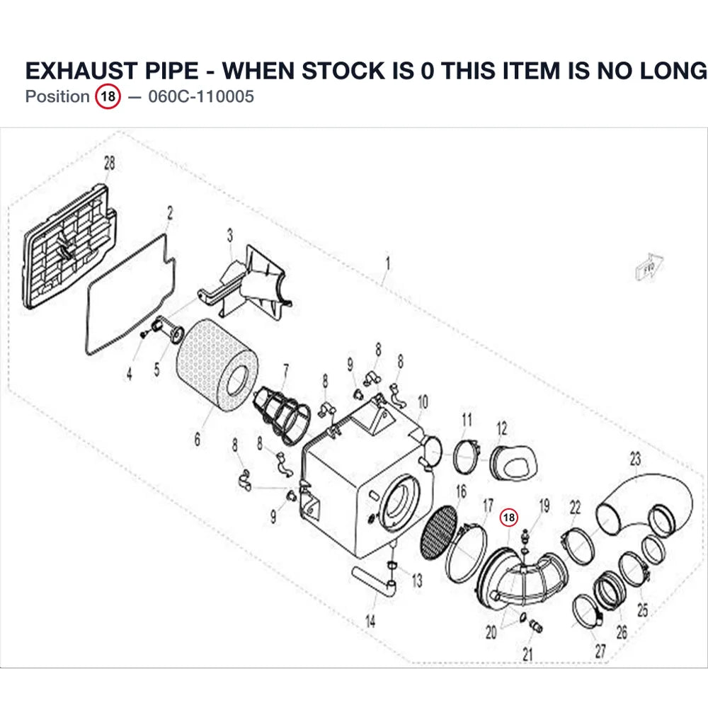 EXHAUST PIPE - WHEN STOCK IS 0 THIS ITEM IS NO LONGER AVAILABLE product image